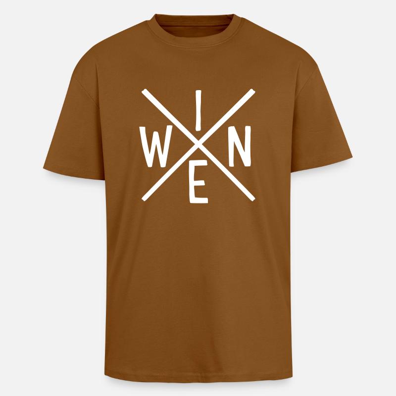Wein - Oversized Heavyweight Unisex T-Shirt - Toffee