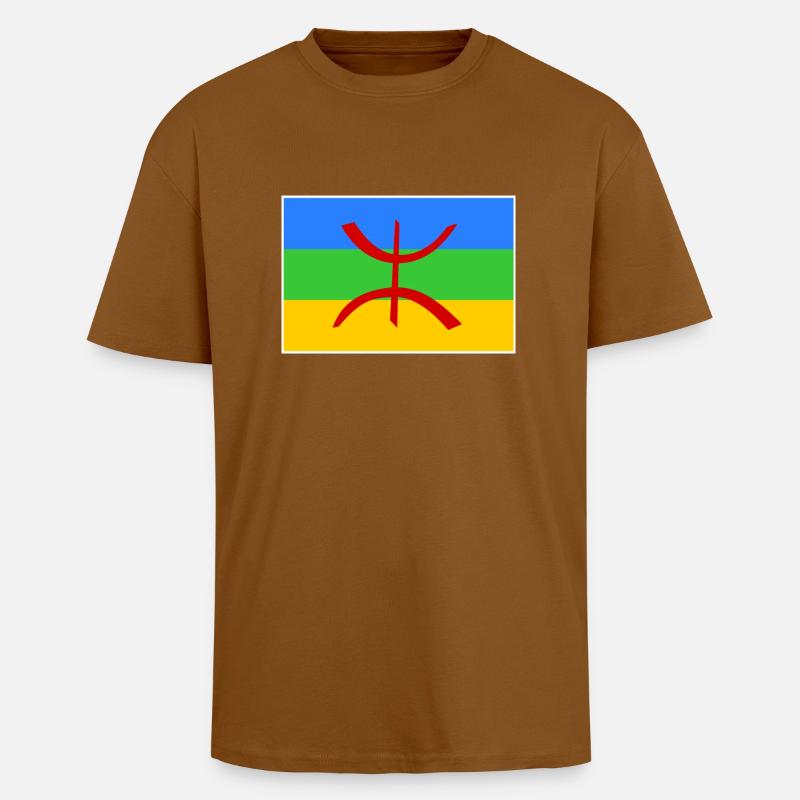 Amazigh - Oversized Heavyweight Unisex T-Shirt - Toffee