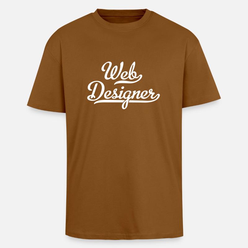Web Designer - Oversized Heavyweight Unisex T-Shirt - Toffee