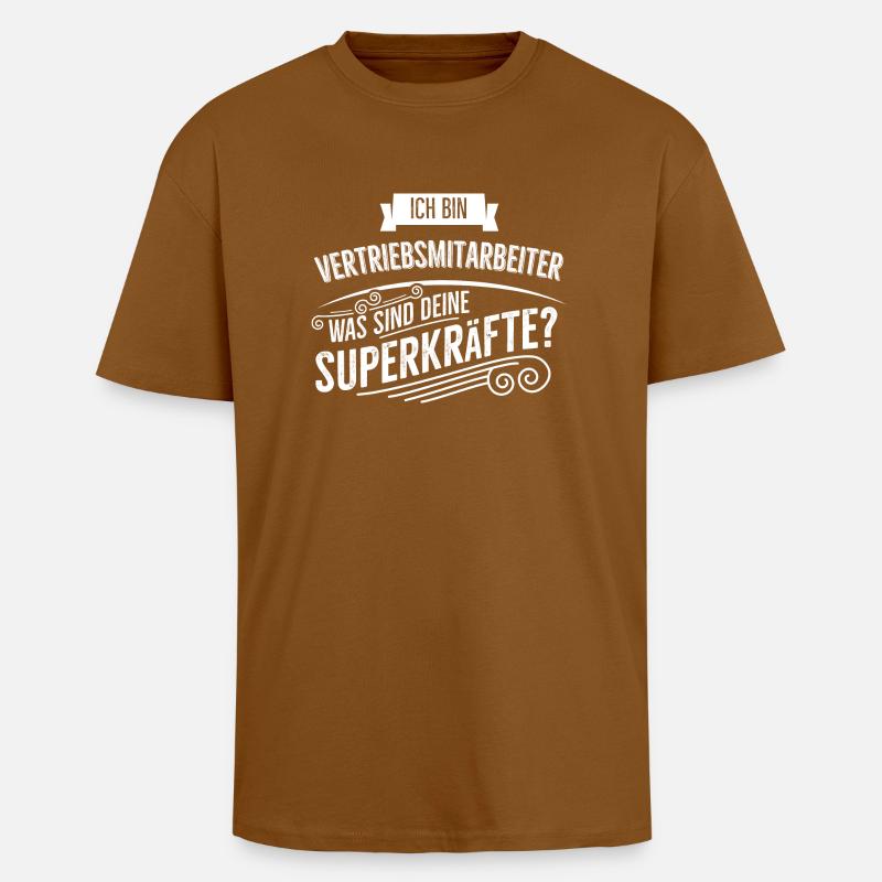 Vertriebsmitarbeiter - Oversized Heavyweight Unisex T-Shirt - Toffee