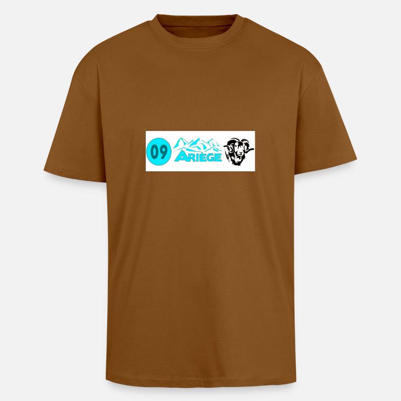 Ariège - Oversized Heavyweight Unisex T-Shirt - Toffee