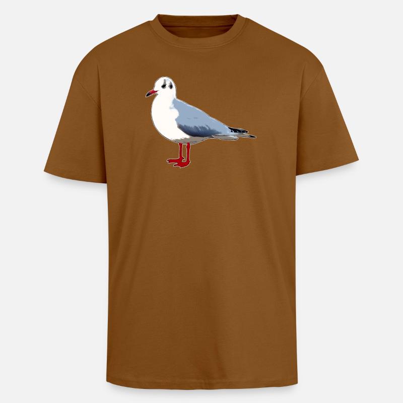 Möwe - Oversized Heavyweight Unisex T-Shirt - Toffee