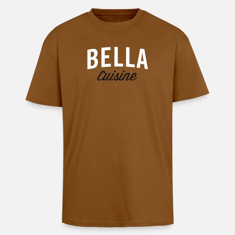Bella Kitchen Typography - Unisex Oversized Heavyweight T-shirt - toffee