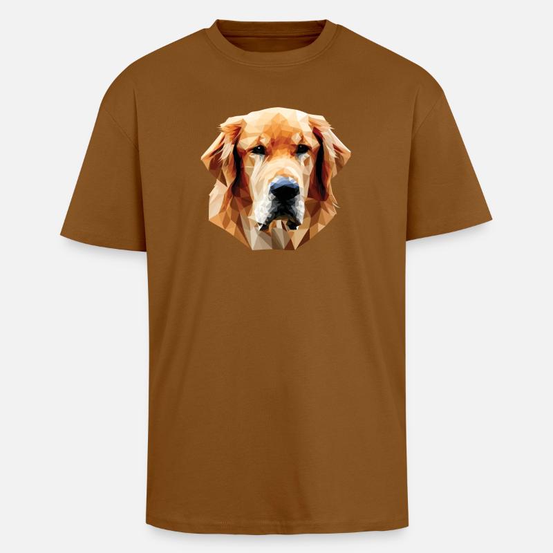 Polygone de chien Labrabor - T-shirt unisexe oversize épais - toffee