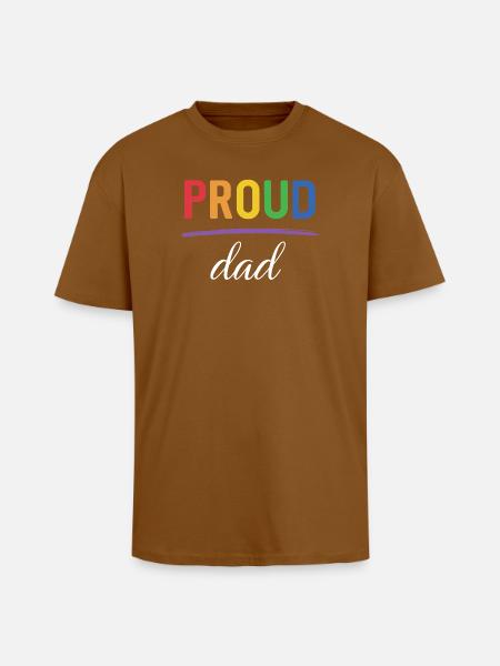 LGBT Proud Dad - Pride-Monat - Oversized Heavyweight Unisex T-Shirt - Toffee