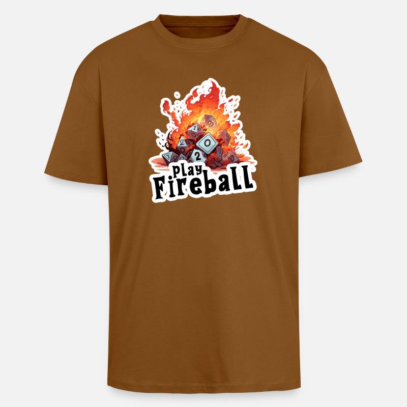 Exaggerated Fireball – Cube Chaos RPG - T-shirt unisexe oversize épais - toffee