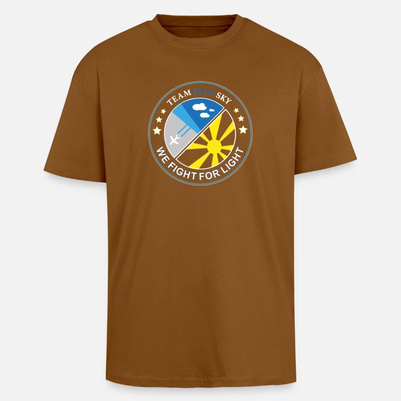 Blue Sky Flight Team Abzeichen - Oversized Heavyweight Unisex T-Shirt - Toffee