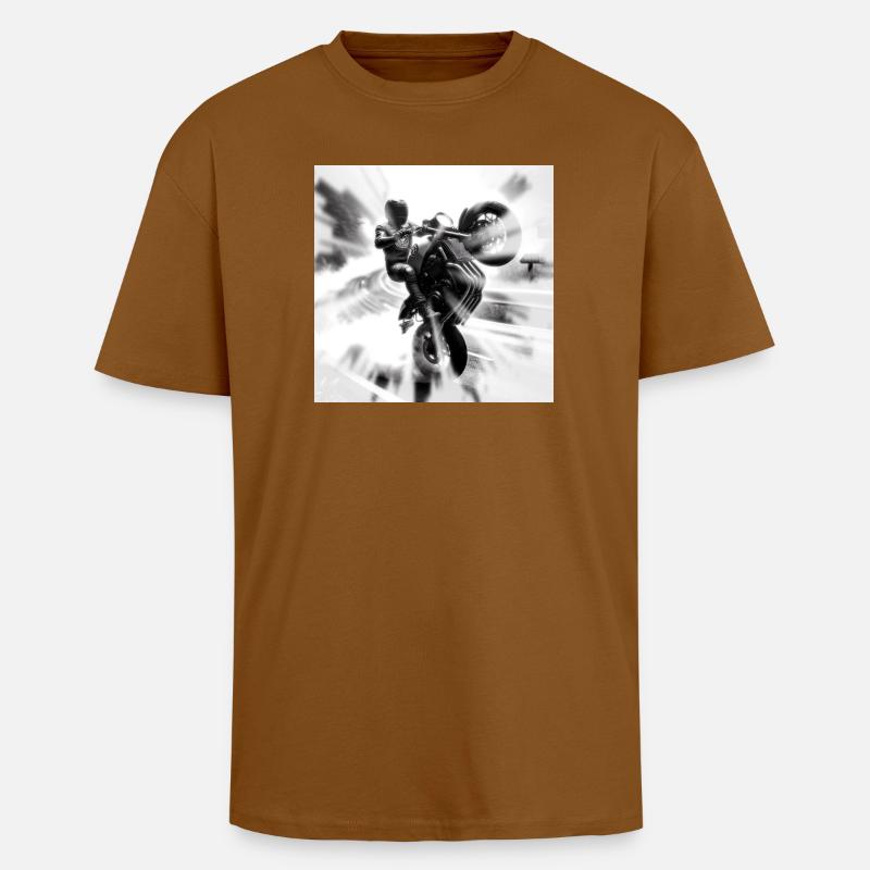 Der Biker ist willig - Oversized Heavyweight Unisex T-Shirt - Toffee