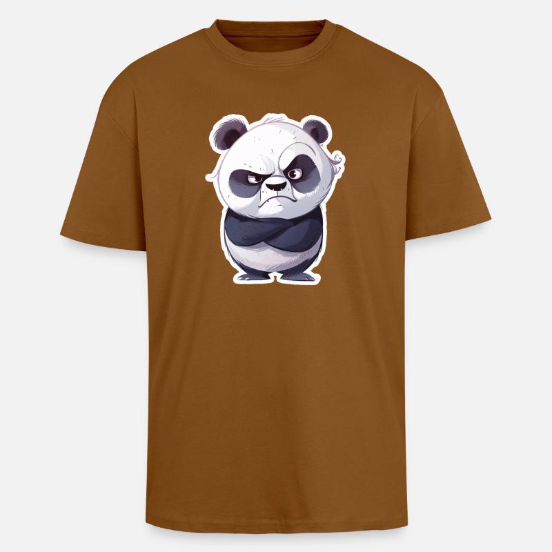 Eingeschnappter Beleidigter Panda - Oversized Heavyweight Unisex T-Shirt - Toffee