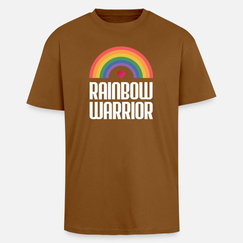 LGBTQ-Pride-Monat - Rainbow Warrior - Oversized Heavyweight Unisex T-Shirt - Toffee