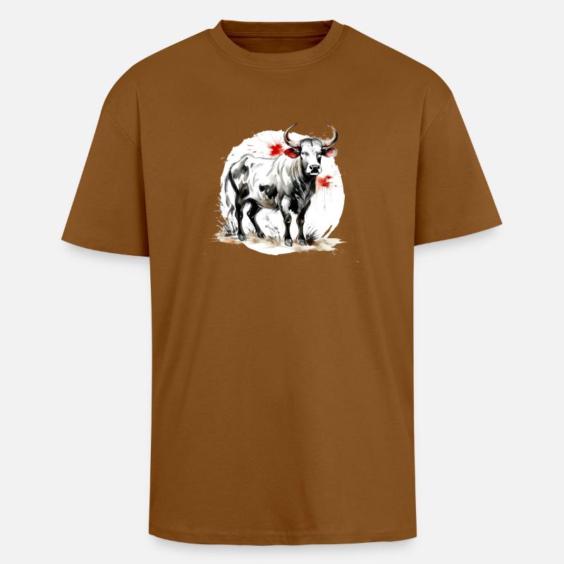 Chinesisches Sternzeichen Büffel - Oversized Heavyweight Unisex T-Shirt - Toffee
