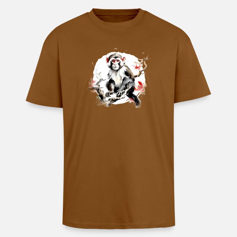 Chinesisches Sternzeichen Affe - Oversized Heavyweight Unisex T-Shirt - Toffee