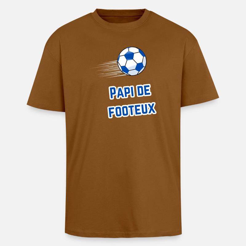 Tee-Shirt Papi Supporter Footeux - T-shirt unisexe oversize épais - toffee