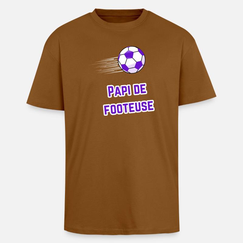 Tee-Shirt Papi Supporter footeuse - T-shirt unisexe oversize épais - toffee