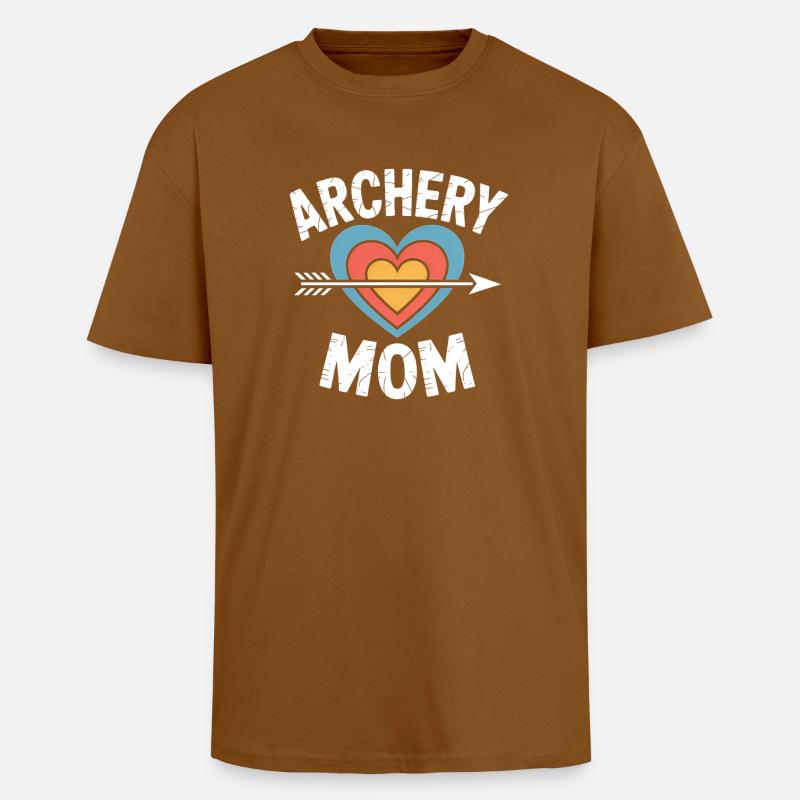 Bogenschießen Spruch Mutter Bogenschießen Geschenk - Oversized Heavyweight Unisex T-Shirt - Toffee