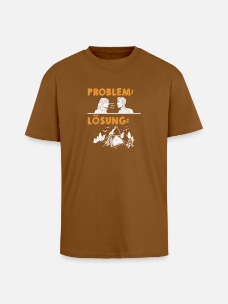 Camper Camping Caravan Saying - Unisex Oversized Heavyweight T-shirt - toffee