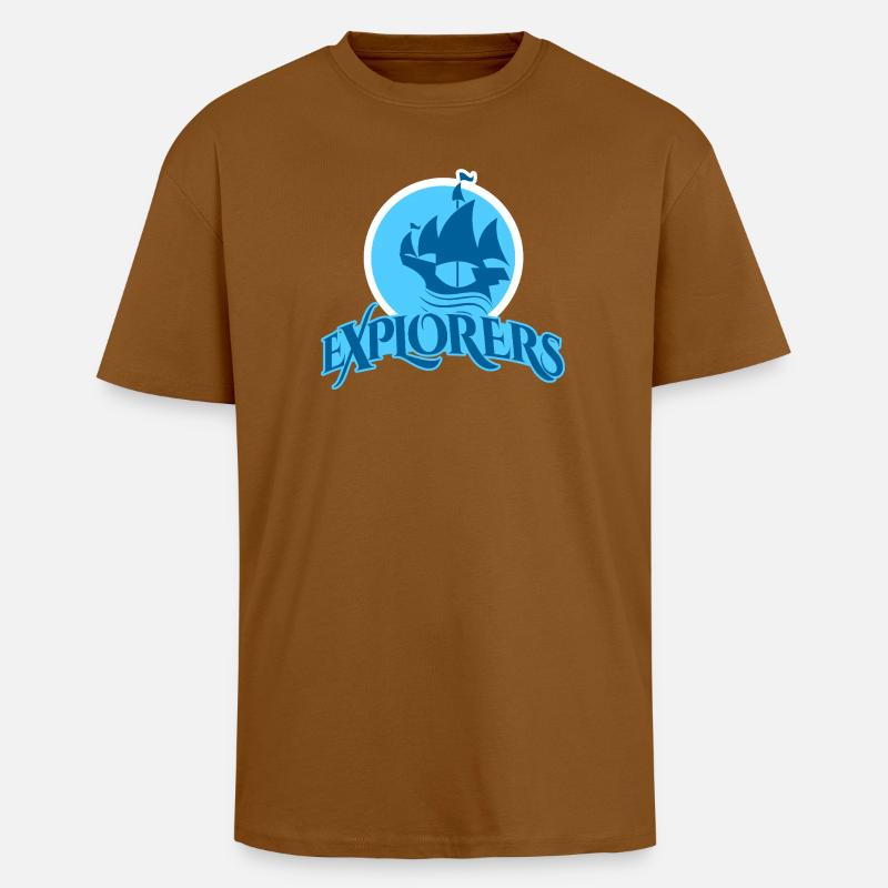 Die Reise der Entdecker Schiffsdesign - Oversized Heavyweight Unisex T-Shirt - Toffee