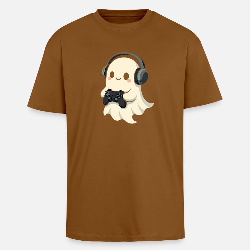 Geist mit Kopfhörer Spielcontroller - Oversized Heavyweight Unisex T-Shirt - Toffee