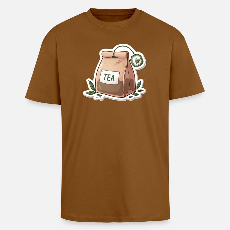 Illustration de sachet de thé - T-shirt unisexe oversize épais - toffee