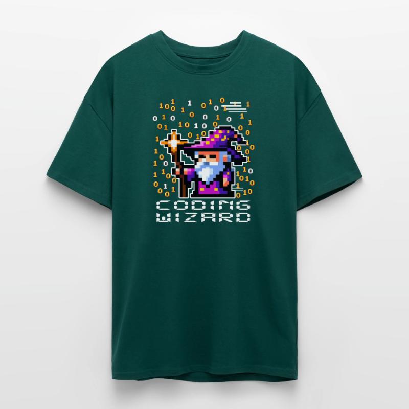 Wizard Pixel Code Unisex Oversized Heavyweight T-shirt
