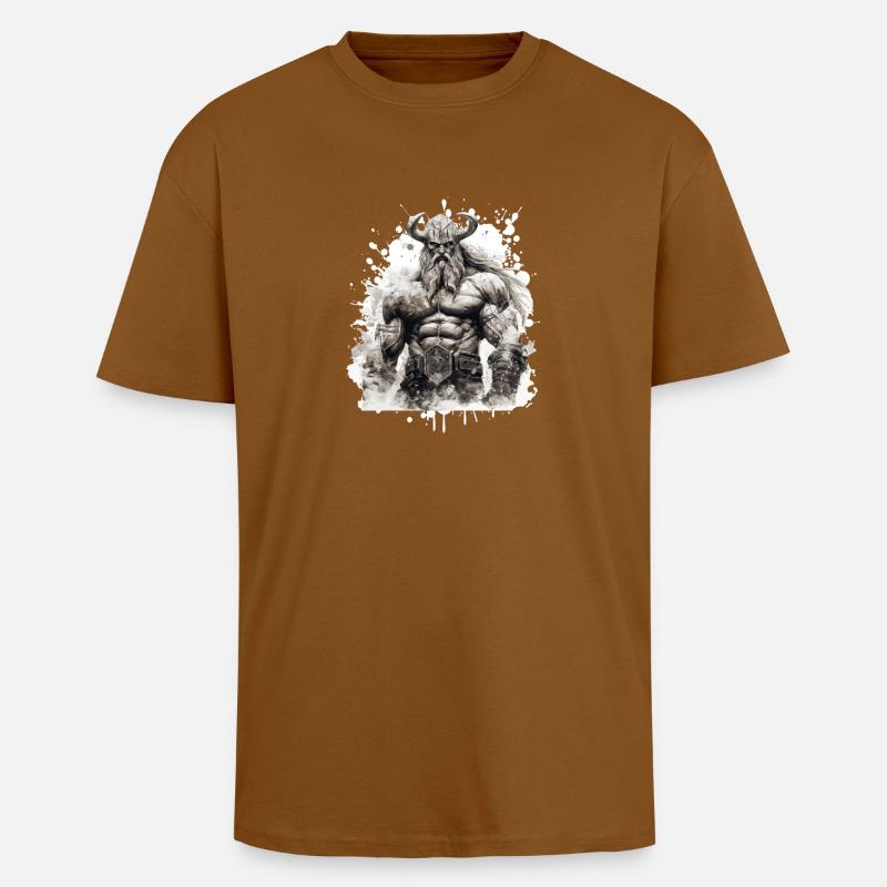 Viking Oding Muscles Musculation - T-shirt unisexe oversize épais - toffee