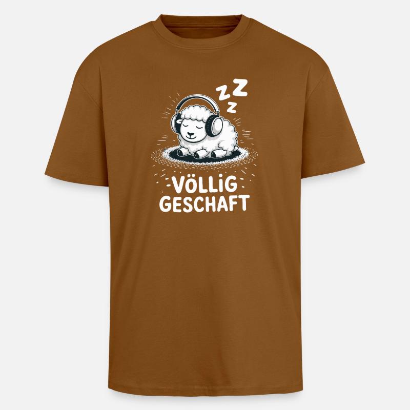 Conception de mouton entièrement réalisée - T-shirt unisexe oversize épais - toffee