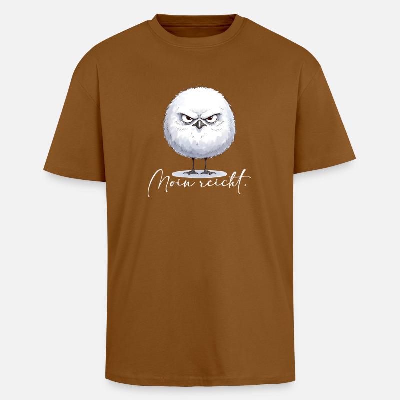 Moin reicht - grimmige runde Möwe - Oversized Heavyweight Unisex T-Shirt - Toffee