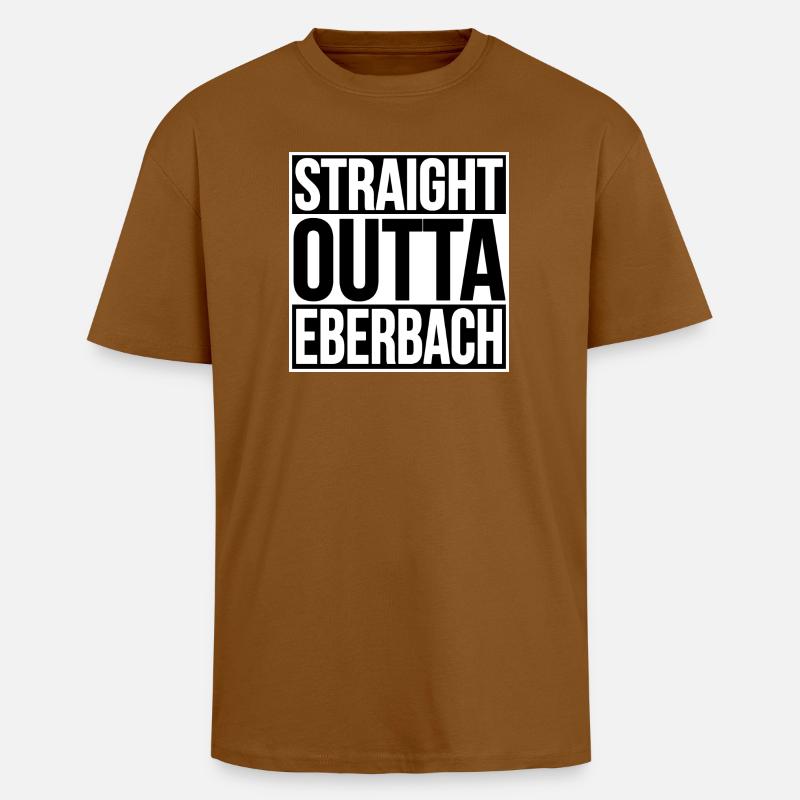 Slogan Typo Eberbach - T-shirt unisexe oversize épais - toffee