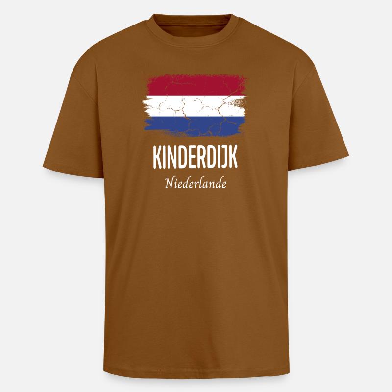 Kinderdijk - T-shirt unisexe oversize épais - toffee