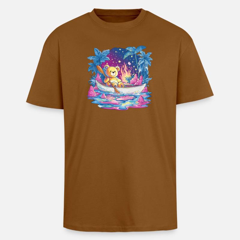 Teddy Boottraum Unter Sternenhimmel - Oversized Heavyweight Unisex T-Shirt - Toffee