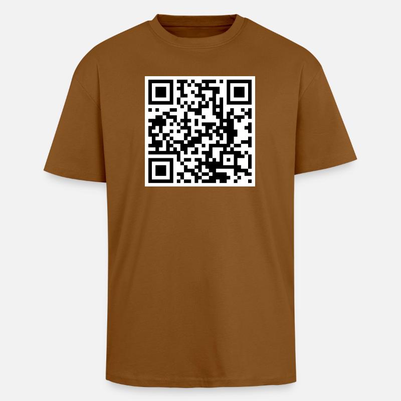 Qr code citation drôle humour  - T-shirt unisexe oversize épais - toffee