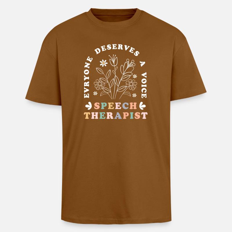 Speech therapist, speech therapist, speech therapy - Unisex Oversized Heavyweight T-shirt - toffee