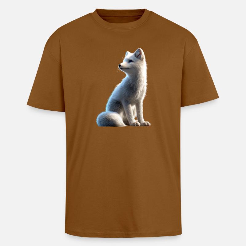Polarfuchs Schneefuchs Eisfuchs Süßer Weißer Fuchs - Oversized Heavyweight Unisex T-Shirt - Toffee