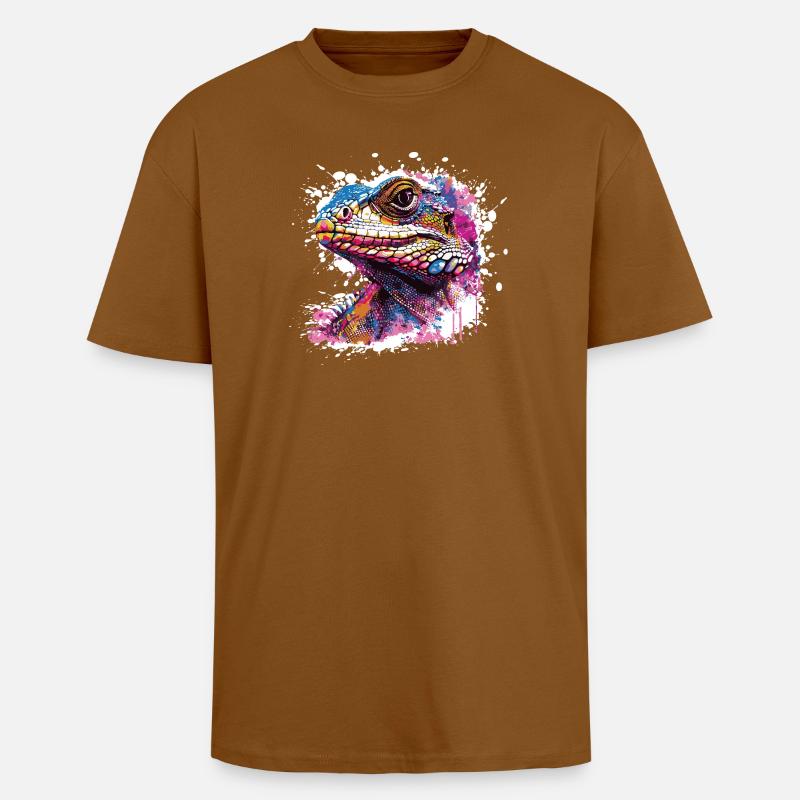 Echse Graffiti  - Oversized Heavyweight Unisex T-Shirt - Toffee