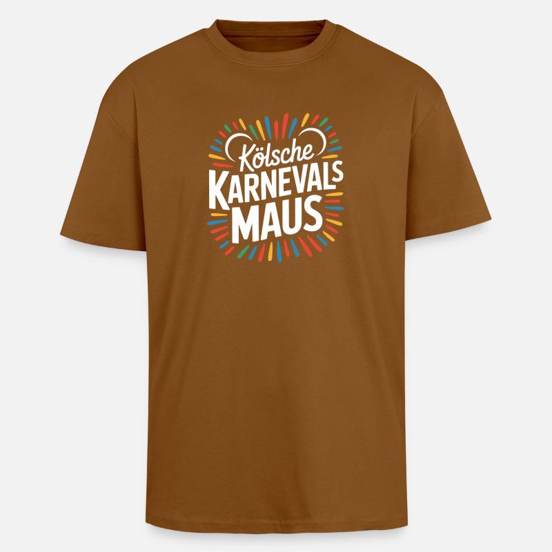 Kölsche Karnevalsmaus Karneval Köln Kölner Maus - Oversized Heavyweight Unisex T-Shirt - Toffee