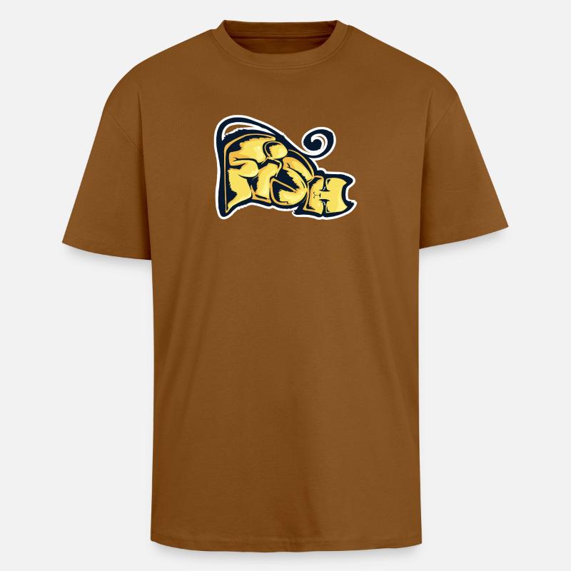 Fisch, ein gezogenes Wort - Oversized Heavyweight Unisex T-Shirt - Toffee