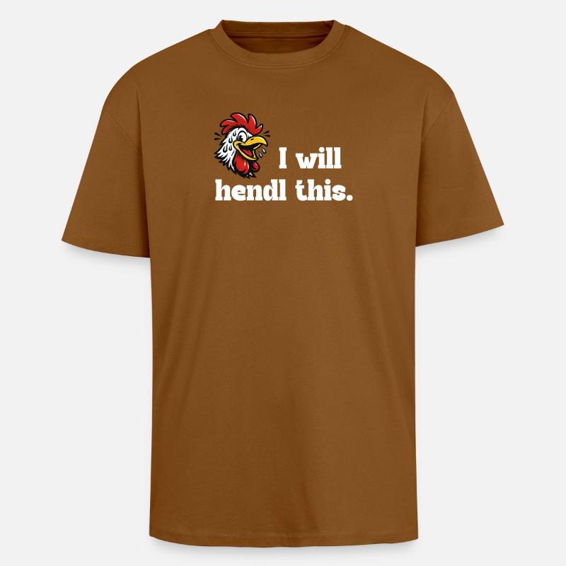 Wütendes Küken – I will end this. - Oversized Heavyweight Unisex T-Shirt - Toffee