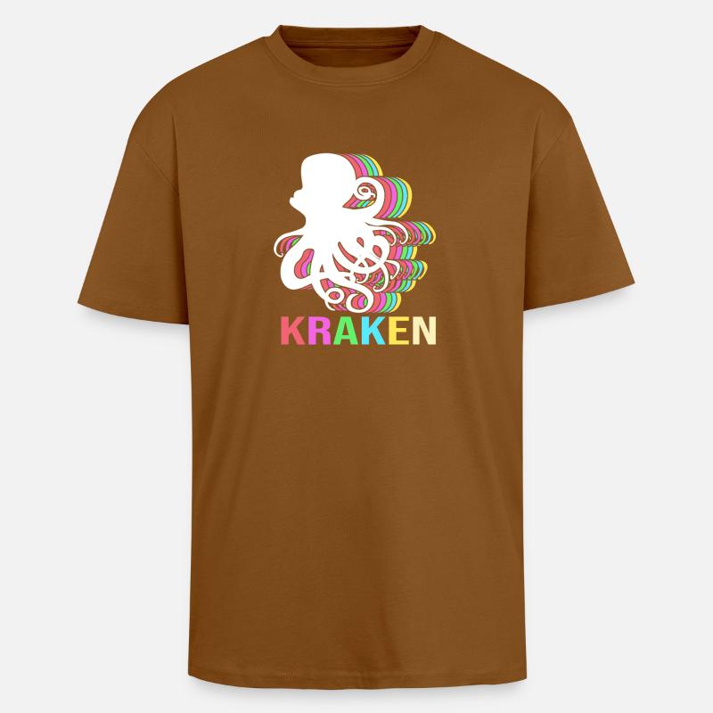 Octopus Octopus Octopus Octopus Octopus - Unisex Oversized Heavyweight T-shirt - toffee