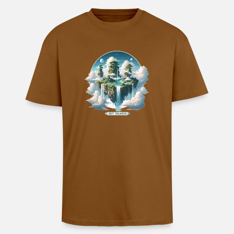 Sky Islands Himmelsinseln Schwebend - Oversized Heavyweight Unisex T-Shirt - Toffee