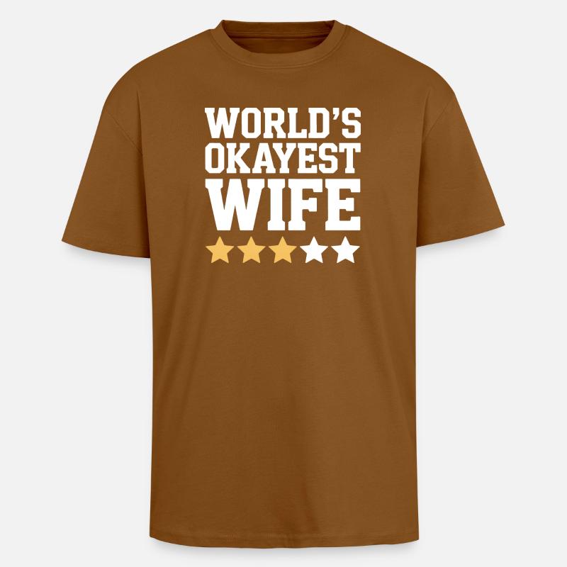Die beste Ehefrau der Welt - Oversized Heavyweight Unisex T-Shirt - Toffee
