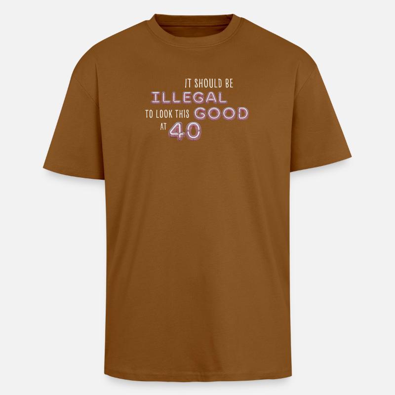 Apparition illégale avec 40 néons - T-shirt unisexe oversize épais - toffee