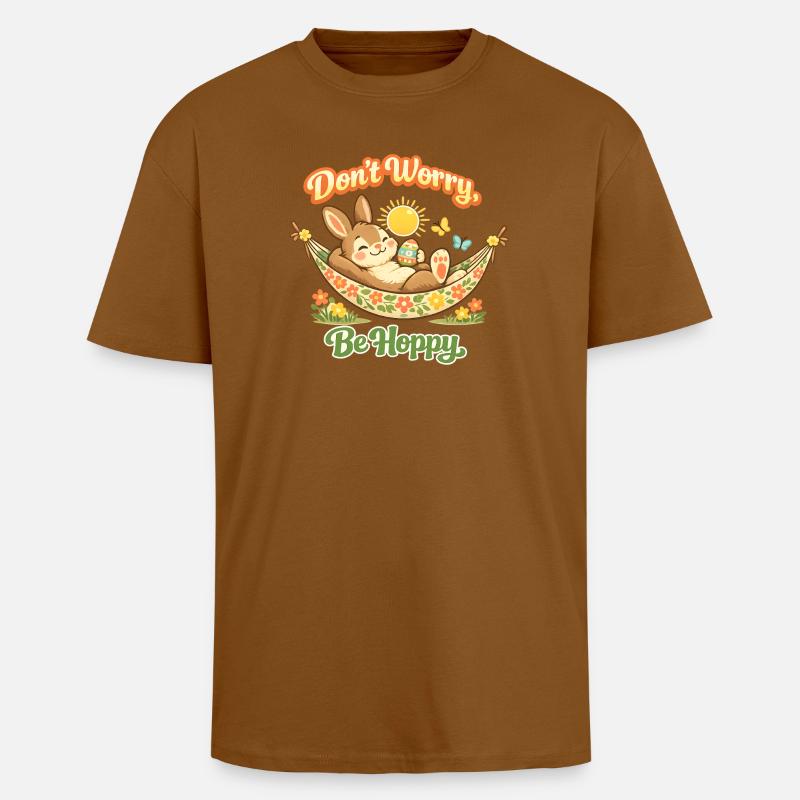 Saying Easter Bunny Funny - Unisex Oversized Heavyweight T-shirt - toffee