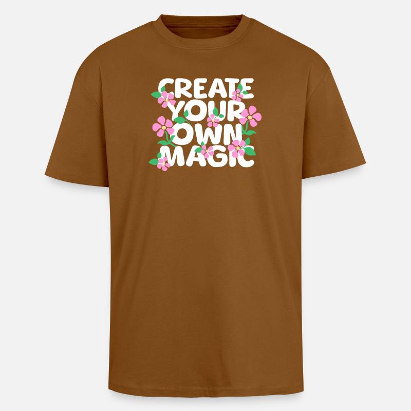 Erschaffe deine eigene Magie - Oversized Heavyweight Unisex T-Shirt - Toffee