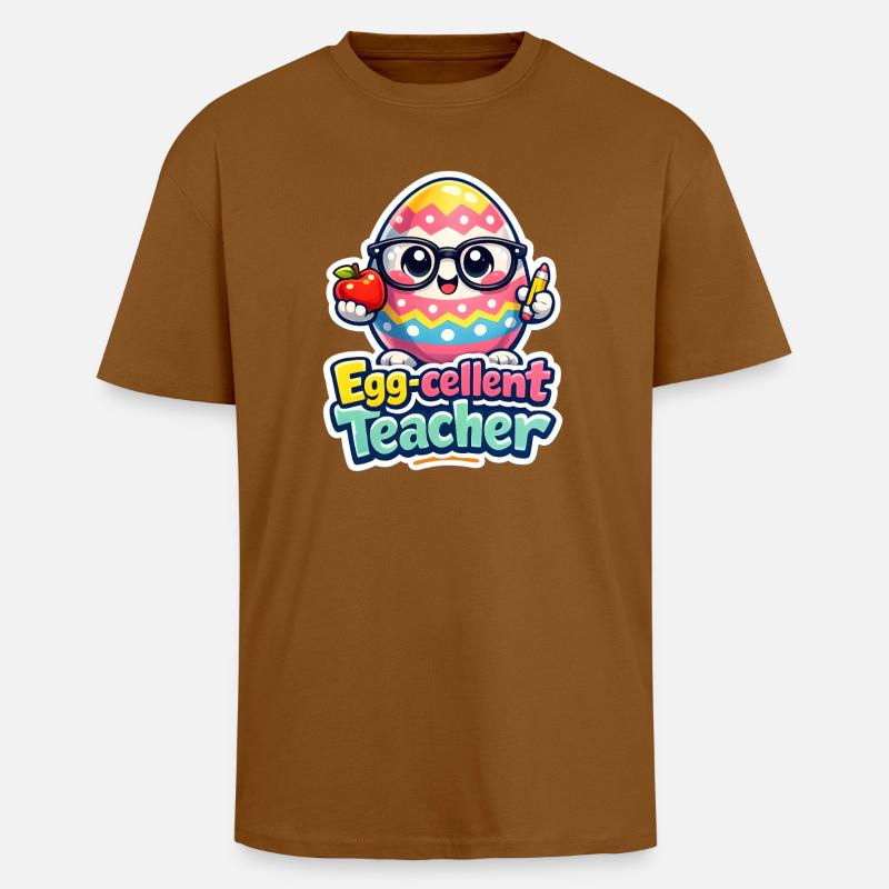 Egg Cellent Enseignant Œuf de Pâques - T-shirt unisexe oversize épais - toffee