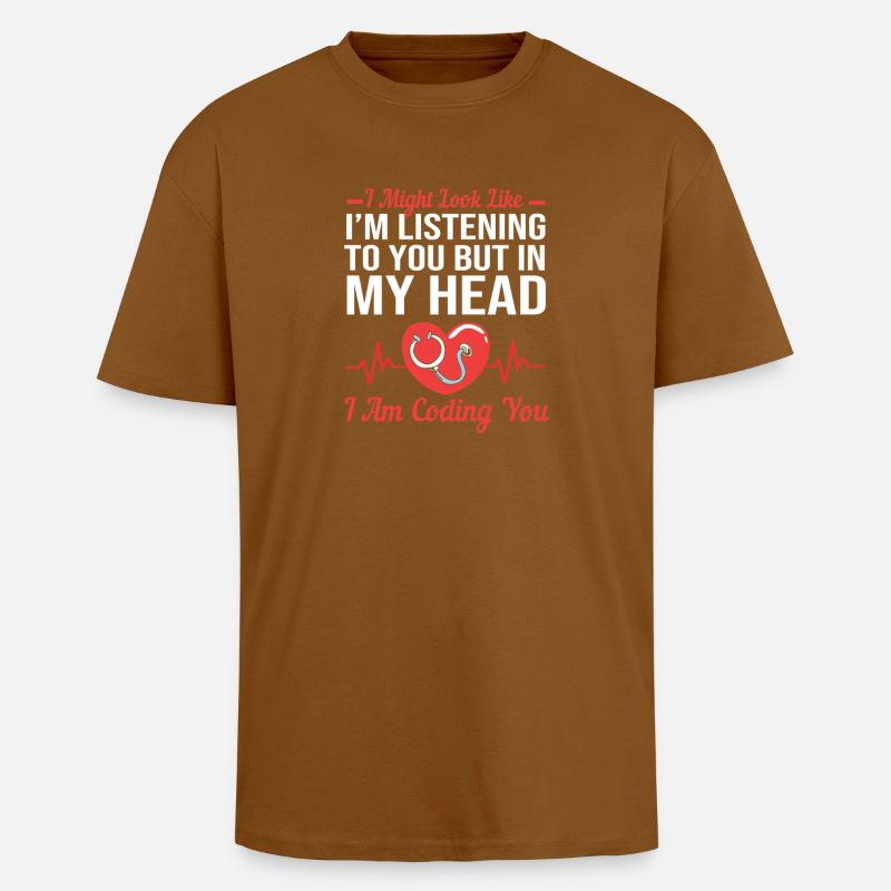 Medizin Programmierer Medizinischer Coder - Oversized Heavyweight Unisex T-Shirt - Toffee