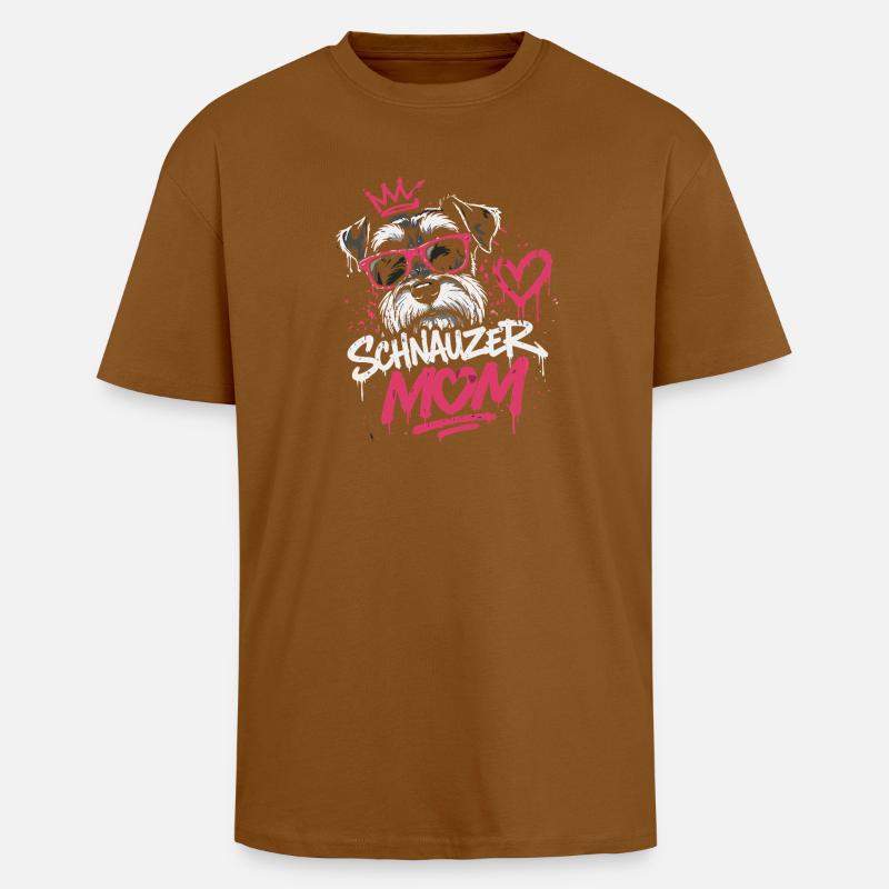 Schnauzer König Graffiti - Oversized Heavyweight Unisex T-Shirt - Toffee