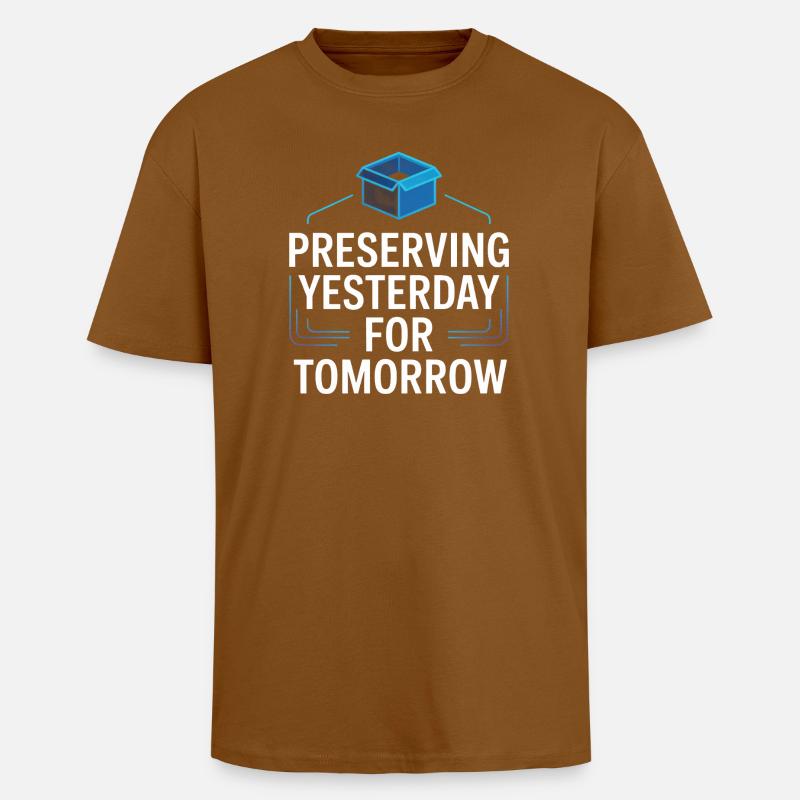 Préserver hier pour demain - T-shirt unisexe oversize épais - toffee