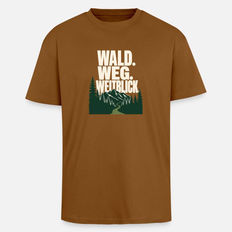 Schwarzwald Wandern, Wald. Weg. Weitblick - Oversized Heavyweight Unisex T-Shirt - Toffee