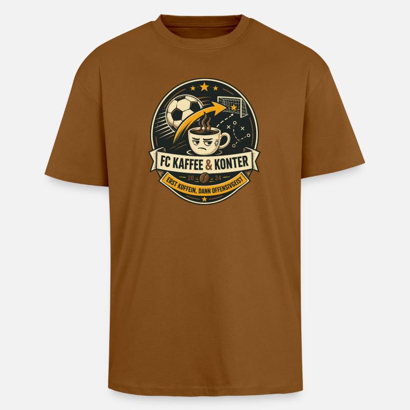 FC Kaffee & Konter - Oversized Heavyweight Unisex T-Shirt - Toffee