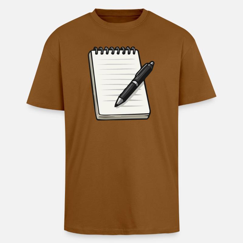 Carnet - T-shirt unisexe oversize épais - toffee